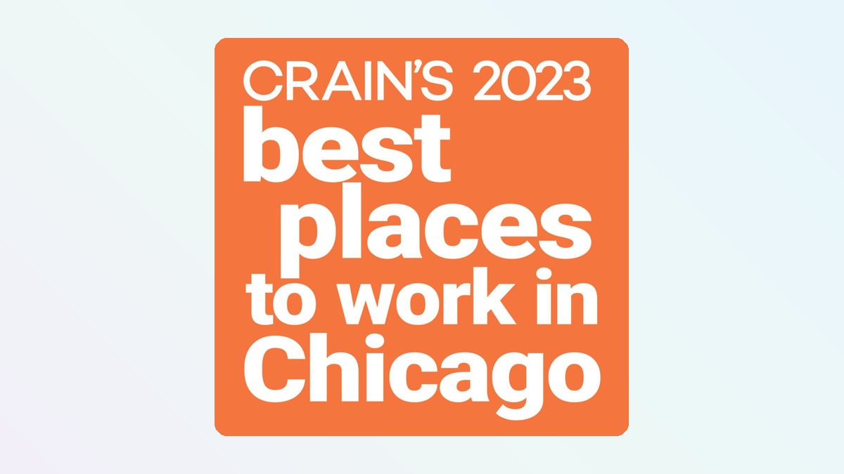 Crain's 2023 Best Places to Work in Chicago award badge